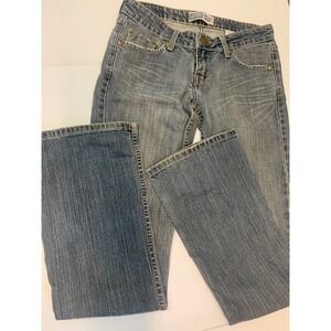 Signature Levi Strauss &‎ Co Low Slim Bootcut Jeans Junior 5 Medium Wash Denim